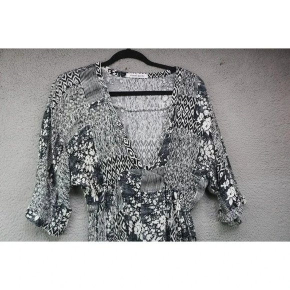 Free People-French Quarter Handkerchief Hem Midi Dress-Size Large-Dolman Sleeves - Picture 2 of 8